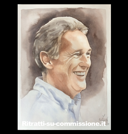 RITRATTO DI UOMO (Ritratto ad acquerello su commissione da foto)